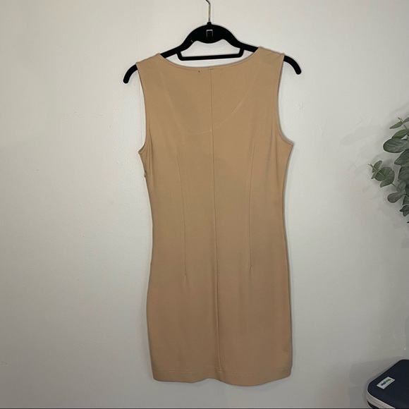William Rast Sleeveless Faux Suede Mini Dress Tan Small - Picture 4 of 7